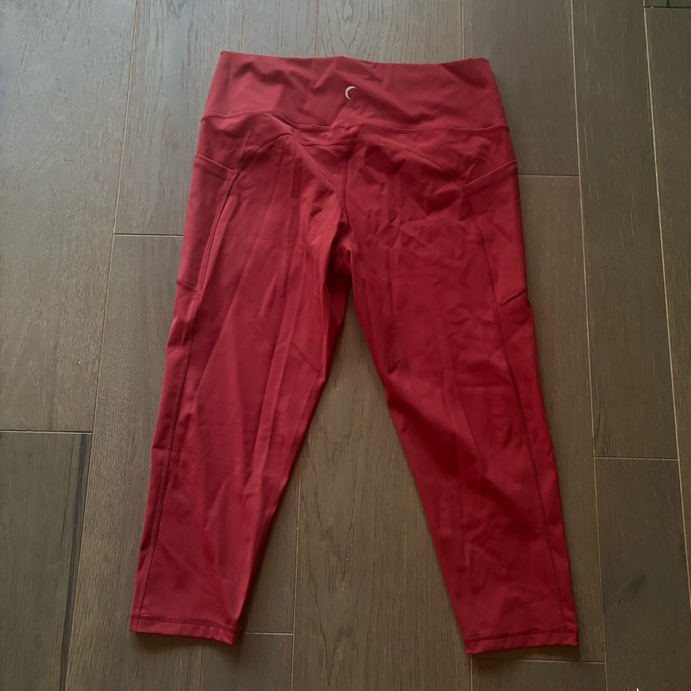 ZYIA Active $69 Red Pocket Light n Tight Hi-Rise Capri XL 16/18 EUC - Picture 8 of 9